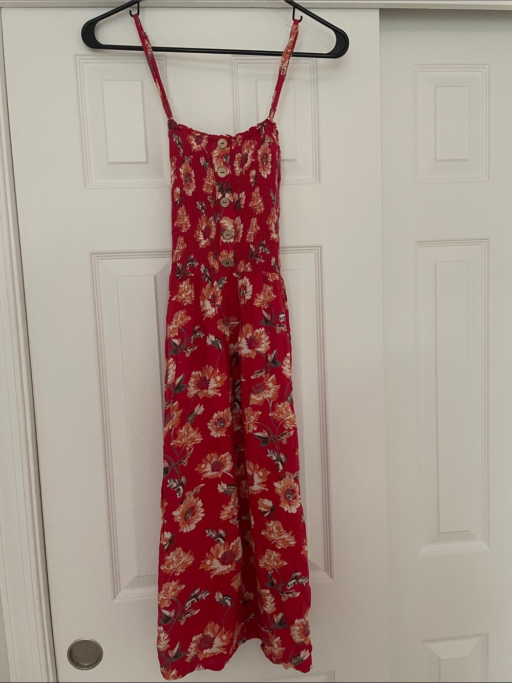 Red Floral Smocked Angie Dress
